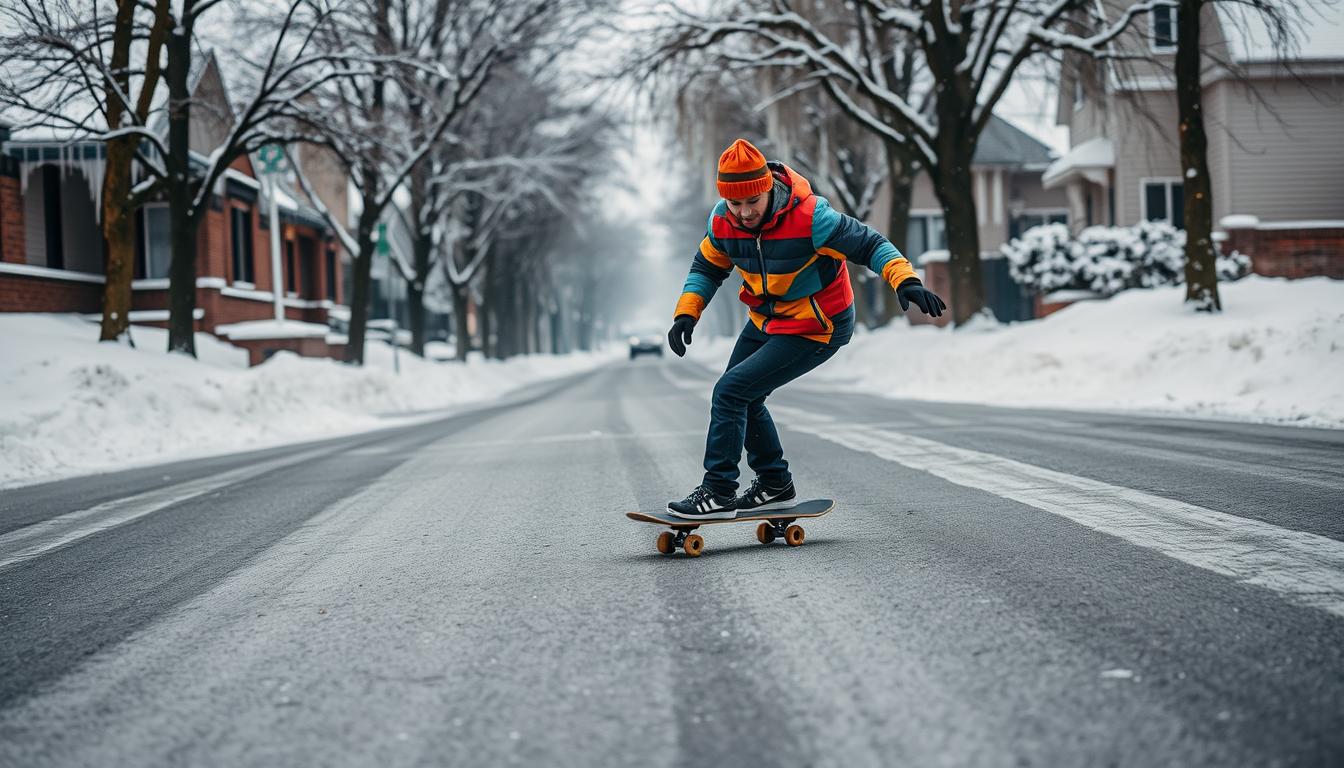 cold weather skateboarding