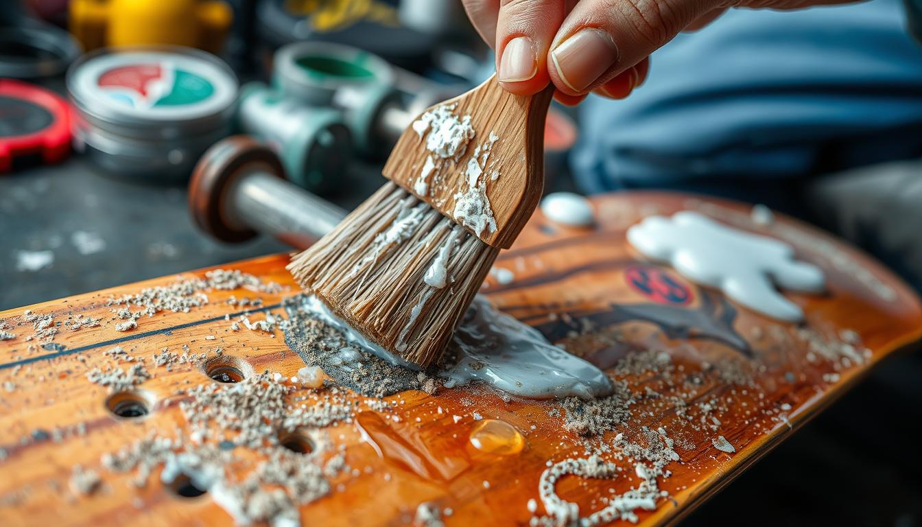 skateboard deck grip tape cleaning