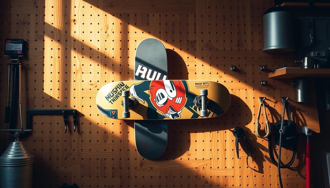 how to hang a skateboard on a wall diy