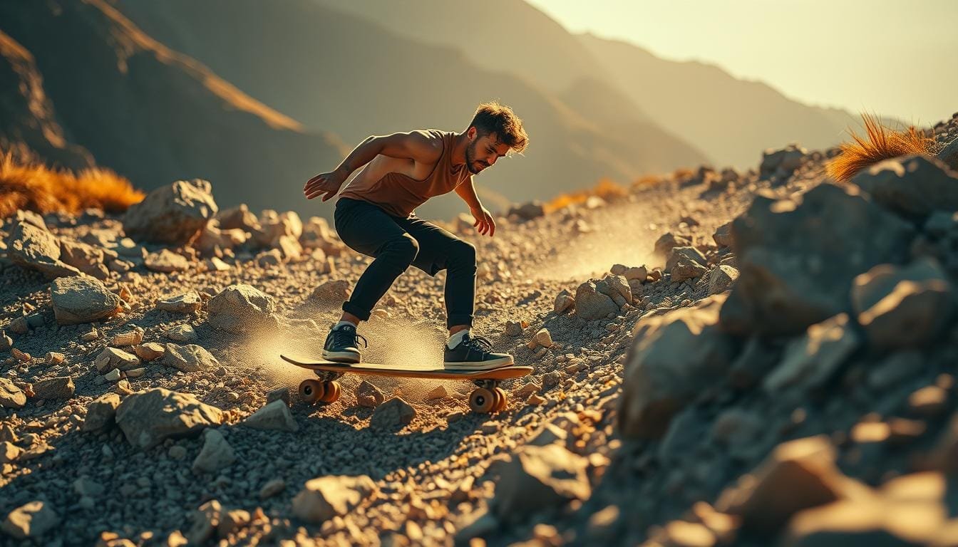 how do you skateboard on rough terrain