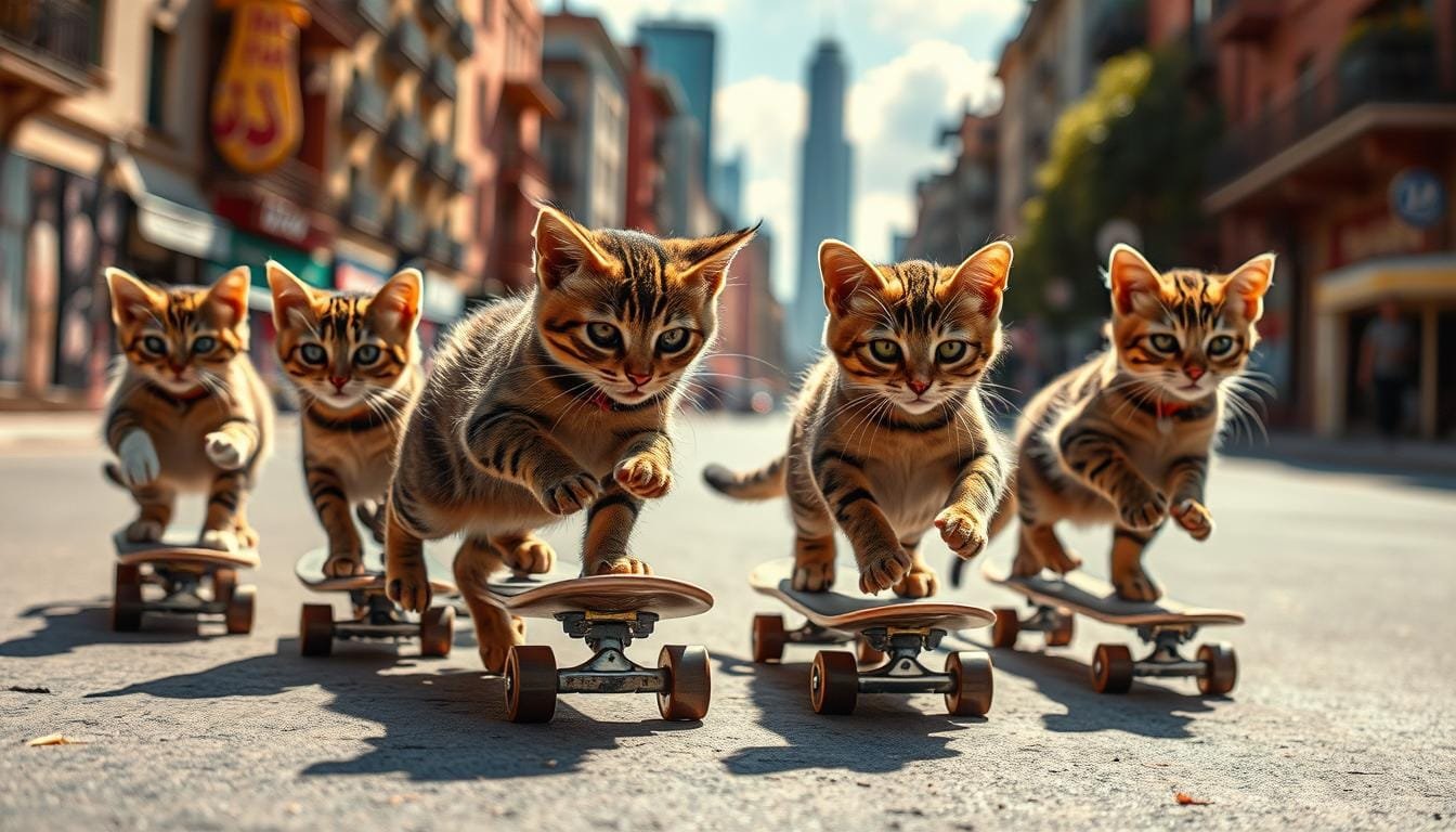 can cats learn to skateboard